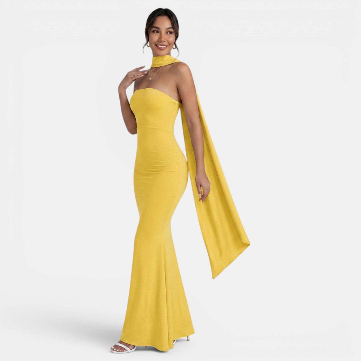 Women's Halter Neck Long Party Dress