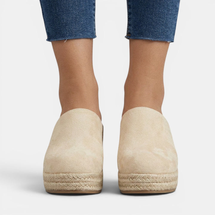 Sandalias Mules Cuña Mujer