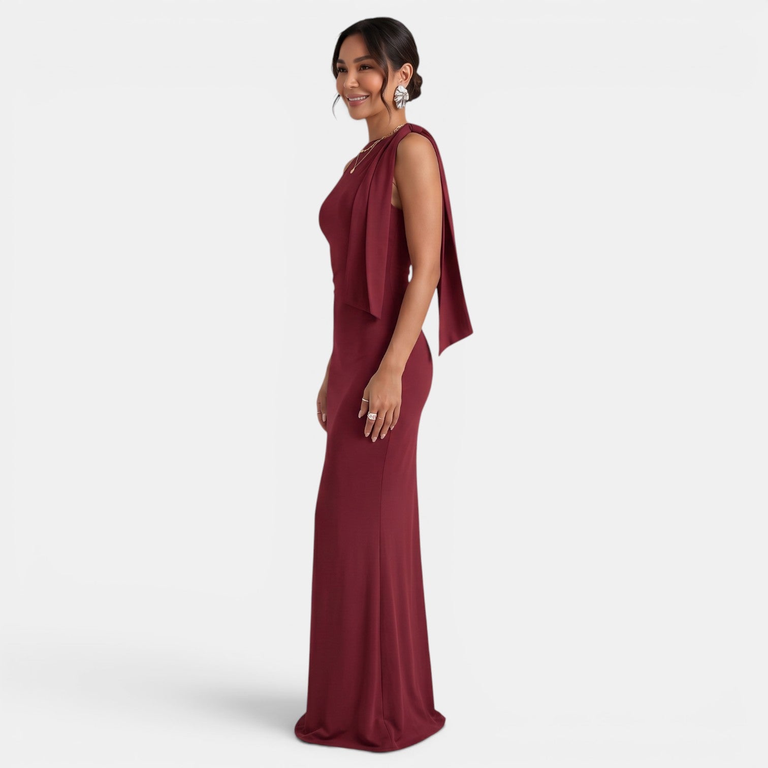 Women's One-Shoulder Maxi Dress