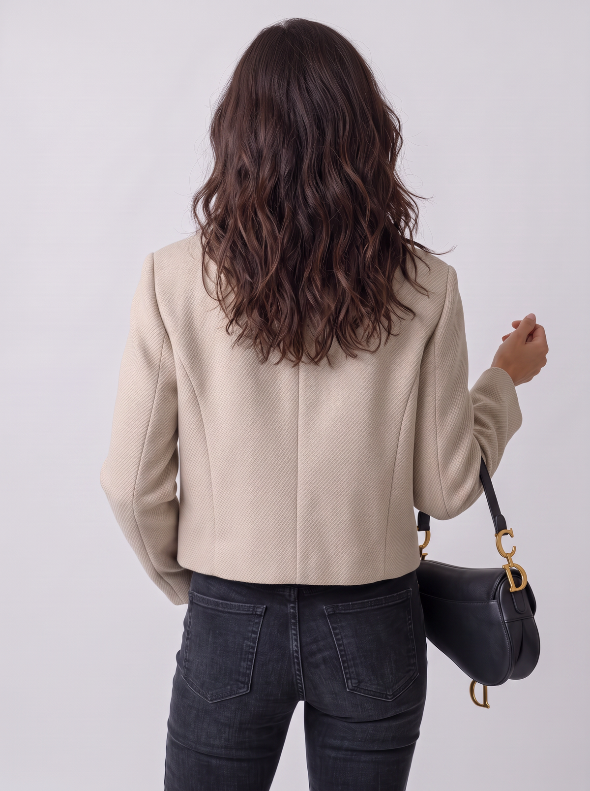 Chaqueta Mujer de Lana con Cuello Sastre y Estilo Elegante