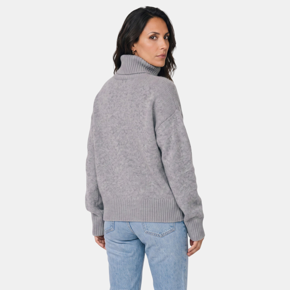 Jersey de Cuello Alto Mujer Premium – 100% Cashmere Elegante