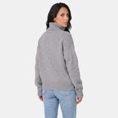 Jersey de Cuello Alto Mujer Premium – 100% Cashmere Elegante