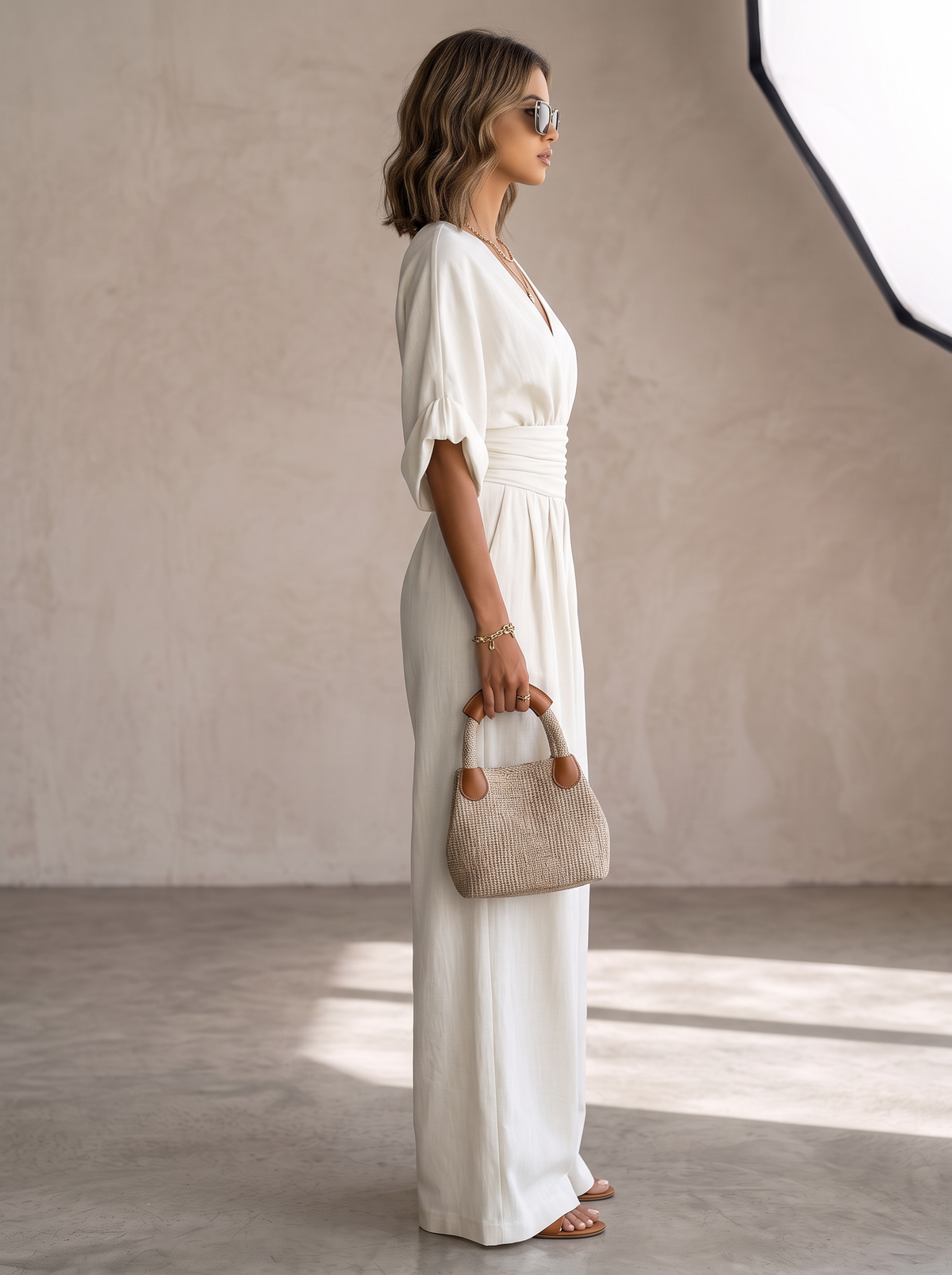 Mono Elegante Mujer Premium – Mono Largo con Escote en V