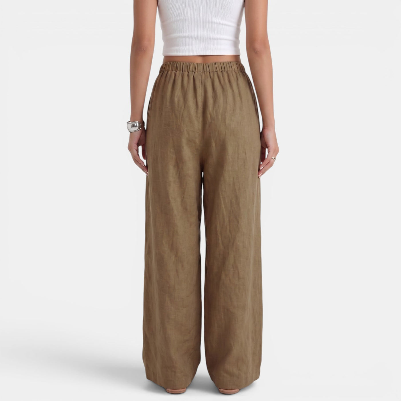 Women's Wide Leg Linen Cotton Summer Pants