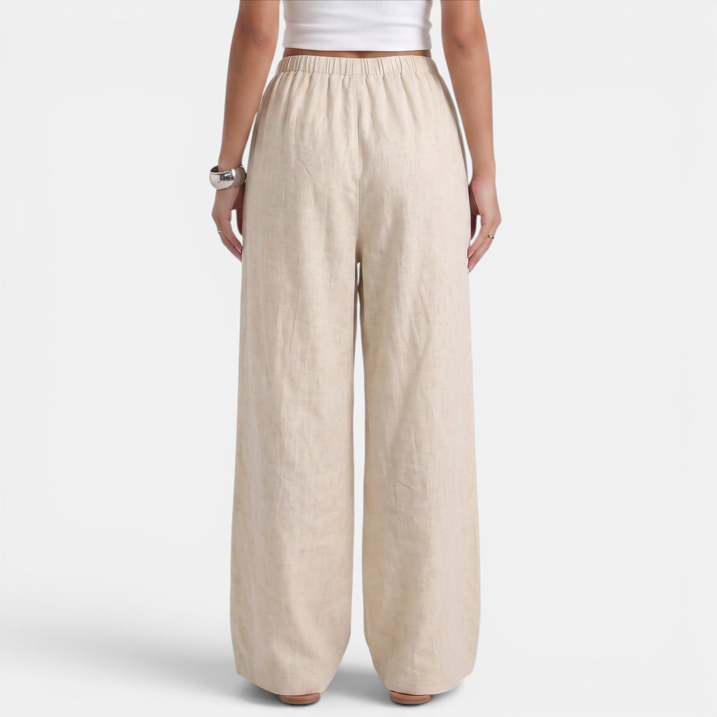 Women's Wide Leg Linen Cotton Summer Pants