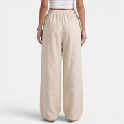 Women's Wide Leg Linen Cotton Summer Pants