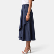 Falda Midi Mujer Cintura Alta