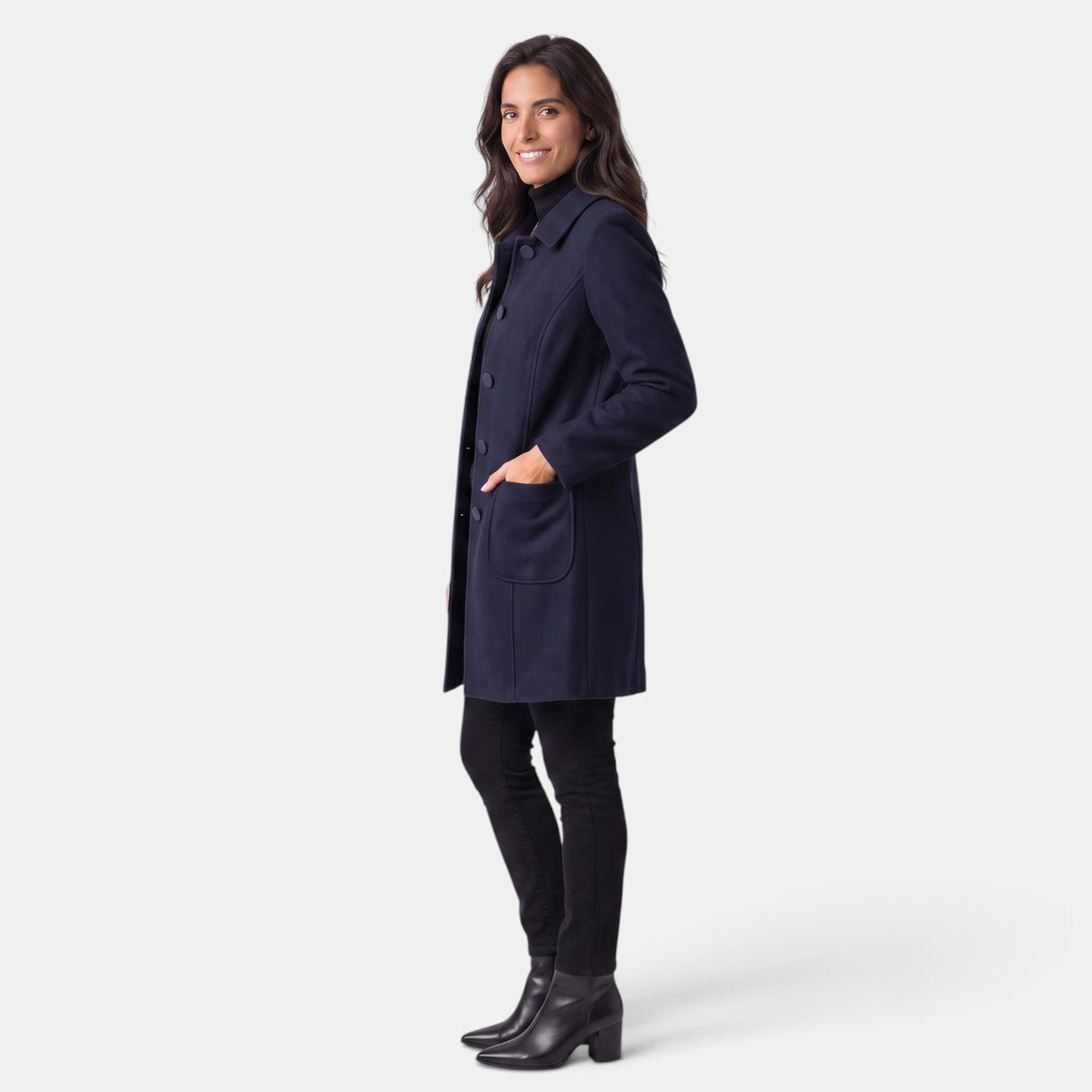Women's Long Wool Blend Coat