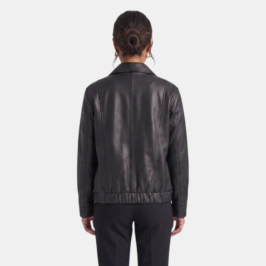Chaqueta Larga Mujer Premium – Efecto Piel Oversize con Cremallera