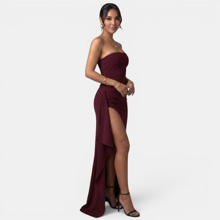 Vestido Largo con Abertura Mujer