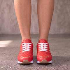 Women's Plaid Lace-Up Sneakers