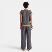 Women's Top and Wide-Leg Pants Set – Elegant 2-Piece Summer Outfit