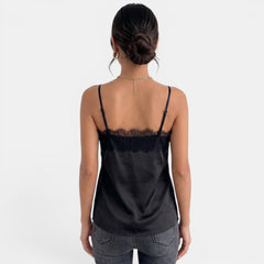 Camiseta Tirantes Mujer Encaje Cuello V
