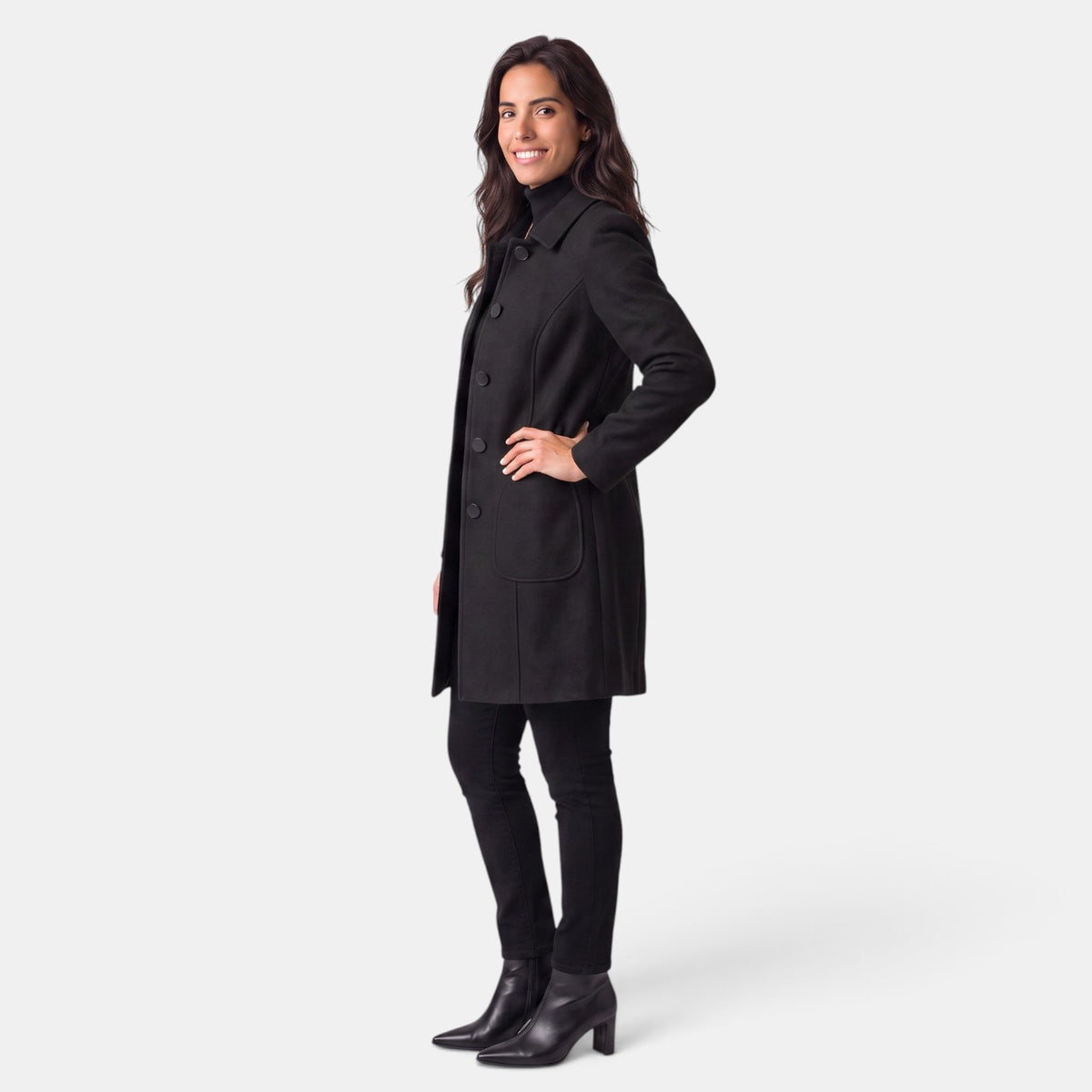 Women's Long Wool Blend Coat
