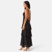 Ruffled Maxi Wedding Guest Dress