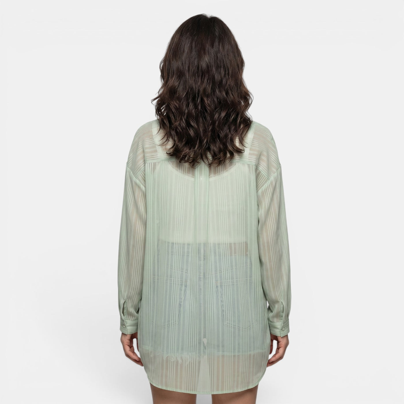 Camisa Chiffon Mujer Verano Transparente