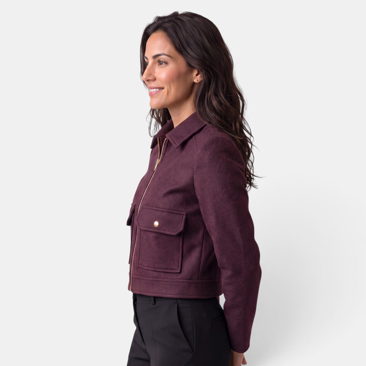 Chaqueta Mujer de Lana con Cremallera