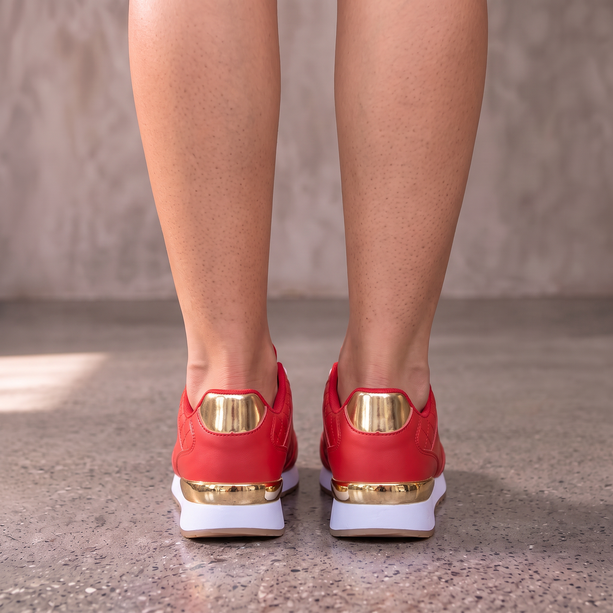 Zapatillas Mujer Cuadros con Cordones