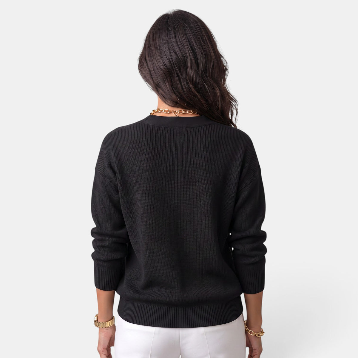 Women's V-Neck Elegant Sweater