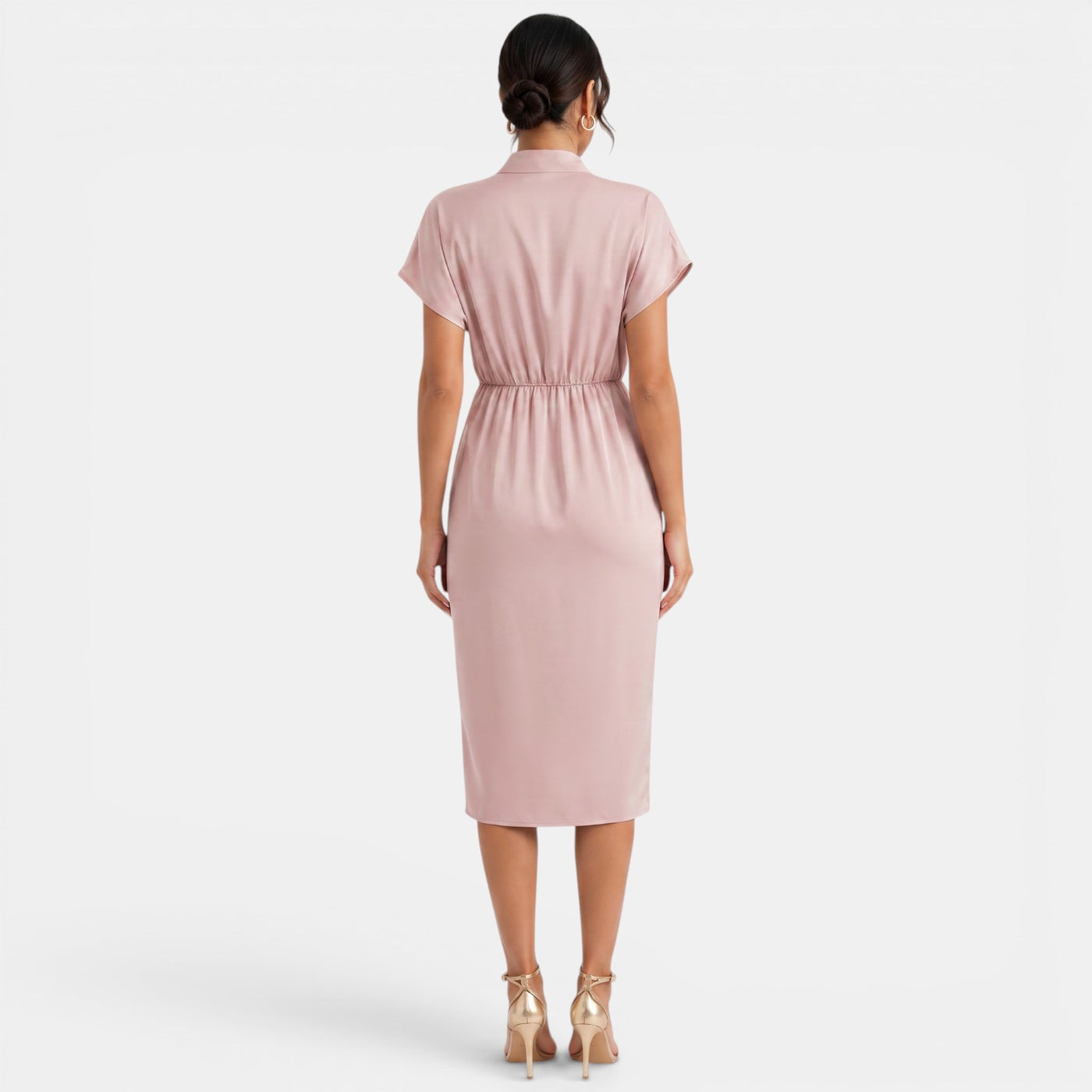 Vestido Mujer Cuello V Midi