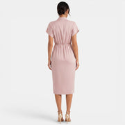 Vestido Mujer Cuello V Midi