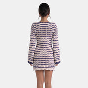 Women's Striped Boho Short Dress – Lightweight and Stylish Summer Beach Dress