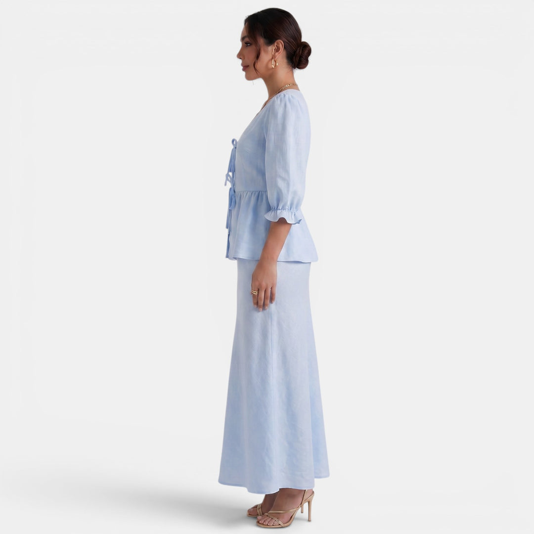 Conjunto Elegante Falda Maxi Verano