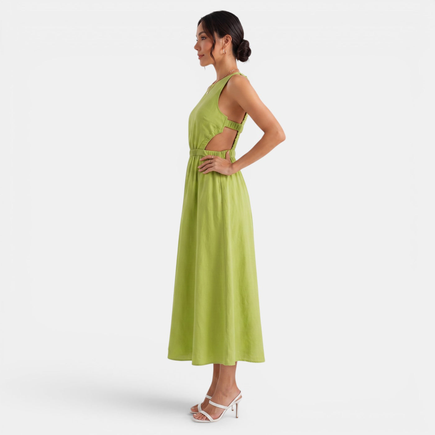 Women's Linen Summer Midi Dress