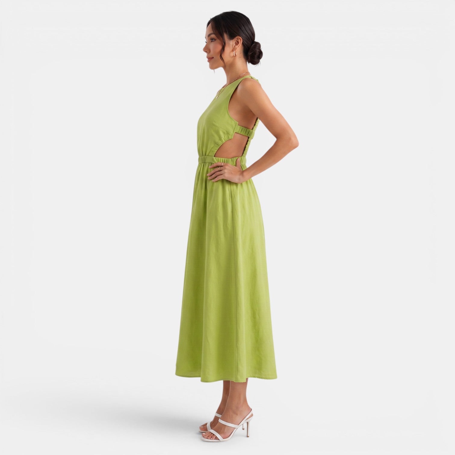 Women's Linen Summer Midi Dress