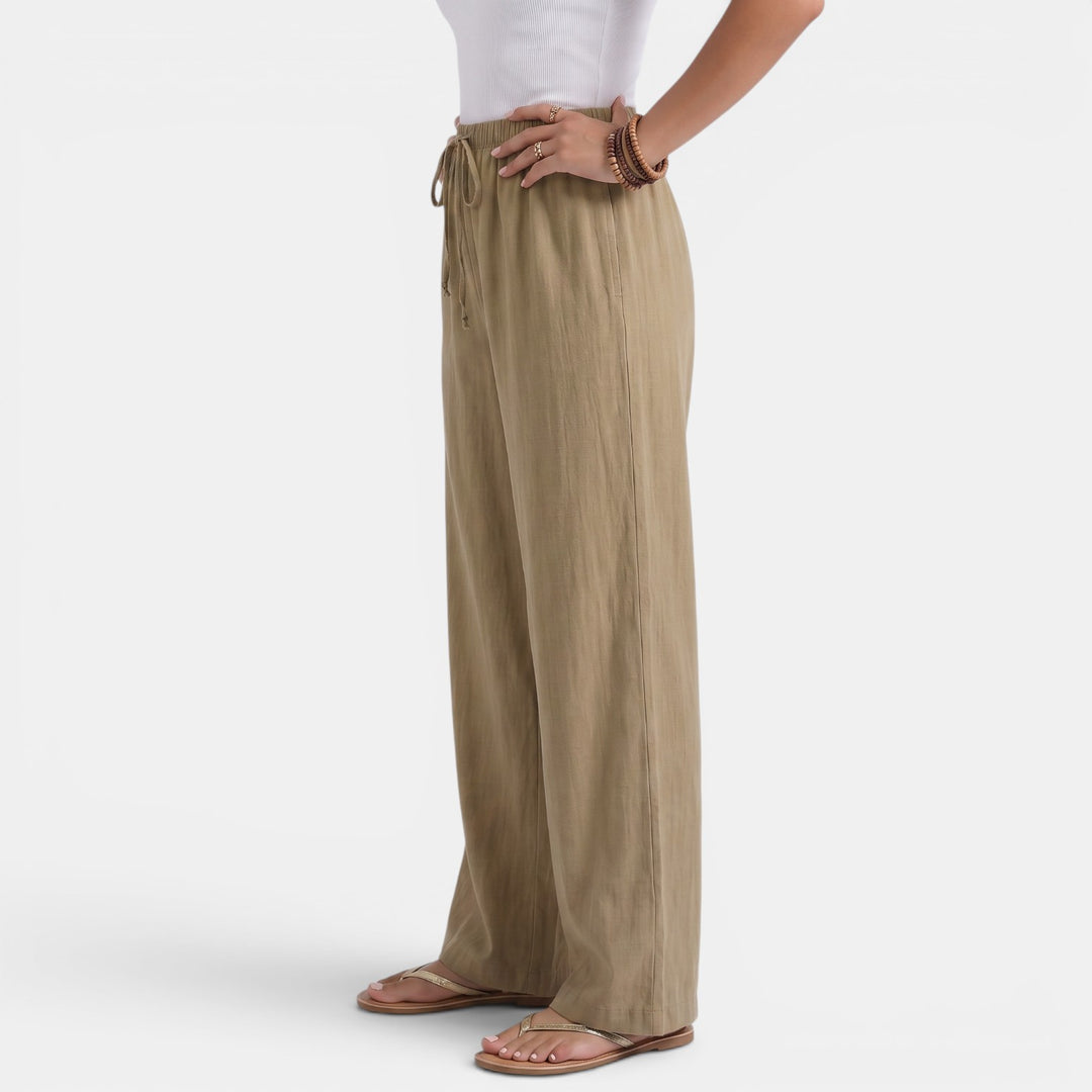 Pantalón Lino Mujer Recto Verano