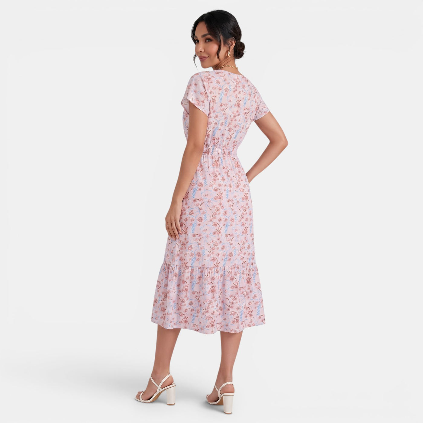 Vestido Midi Floral Mujer Verano