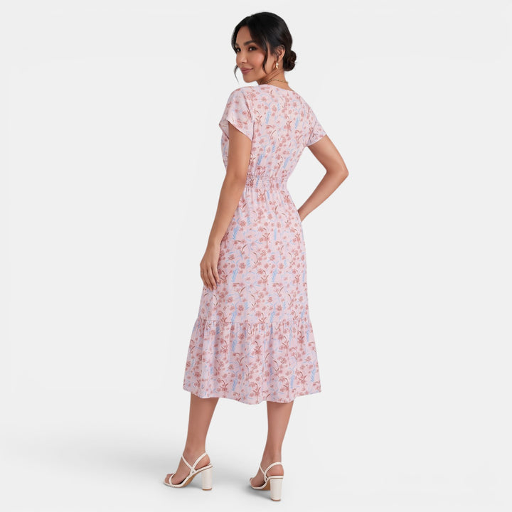 Vestido Midi Floral Mujer Verano