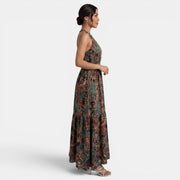 Vestido Boho Largo de Cintura Alta