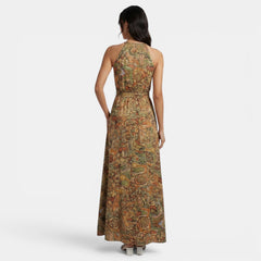 Vestido Boho Largo de Cintura Alta