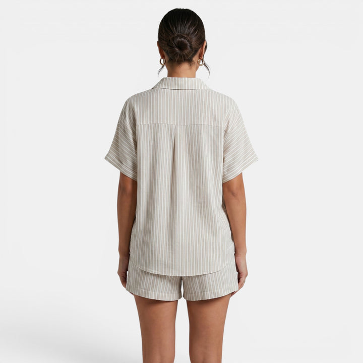 Conjunto Mujer 2 Piezas Rayas Verano