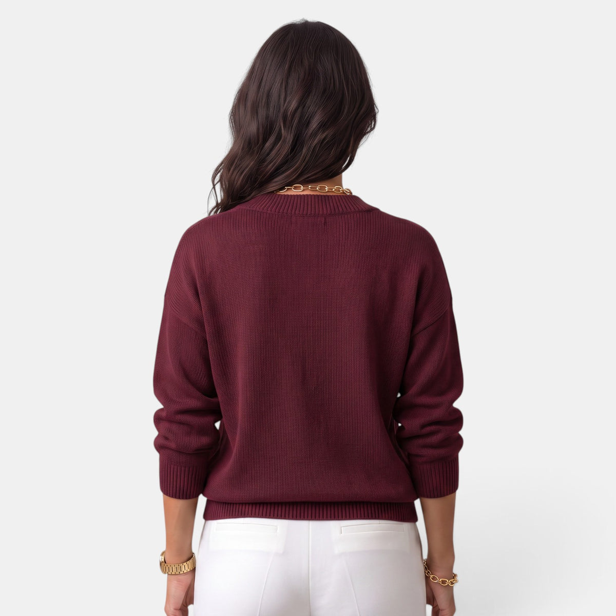 Women's V-Neck Elegant Sweater