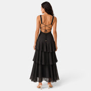 Ruffled Maxi Wedding Guest Dress