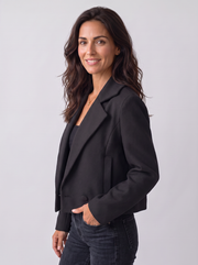 Chaqueta Mujer de Lana con Cuello Sastre y Estilo Elegante