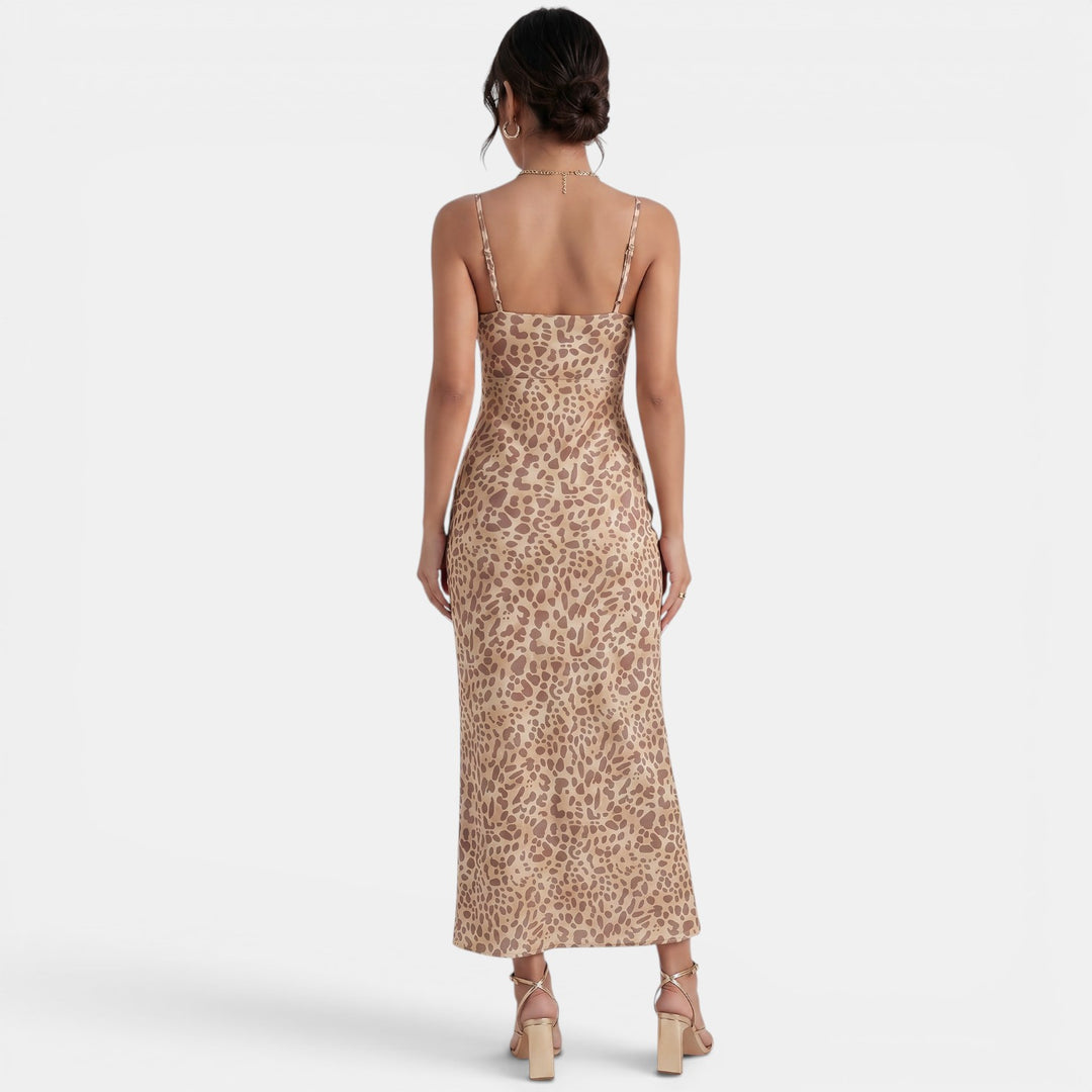 Vestido Leopardo Verano Largo Mujer