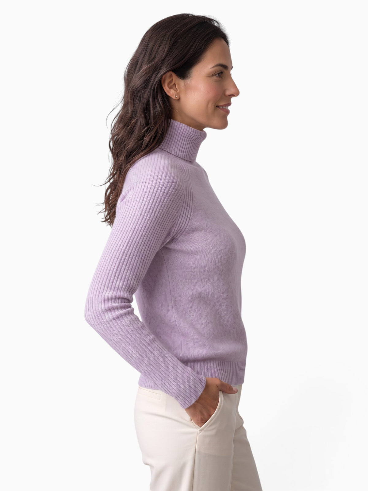 Suéter Mujer Cuello Alto Cashmere