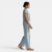 Women's Top and Wide-Leg Pants Set – Elegant 2-Piece Summer Outfit