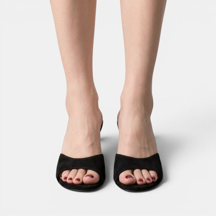 Sandalias Tacón Mujer Ante
