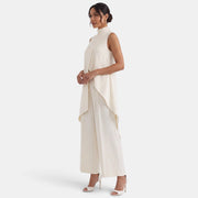 Women's Elegant Asymmetrical High Neck Set
