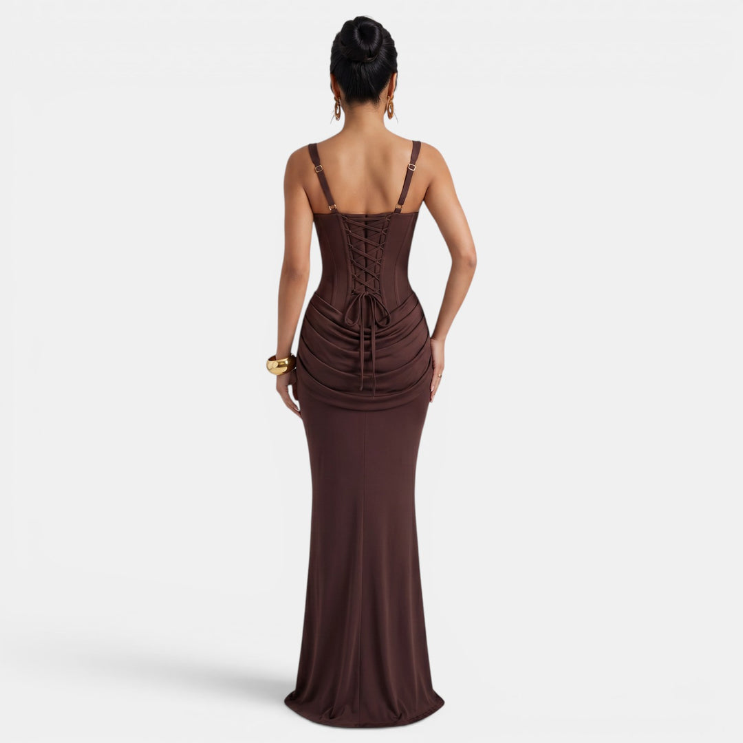 Vestido Maxi Corsé Mujer Elegante