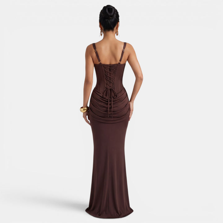 Vestido Maxi Corsé Mujer Elegante