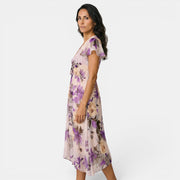 Women's Floral Boho Midi Dress