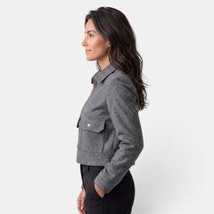 Chaqueta Mujer de Lana con Cremallera