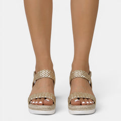 Sandalias Cuero Mujer Plataforma