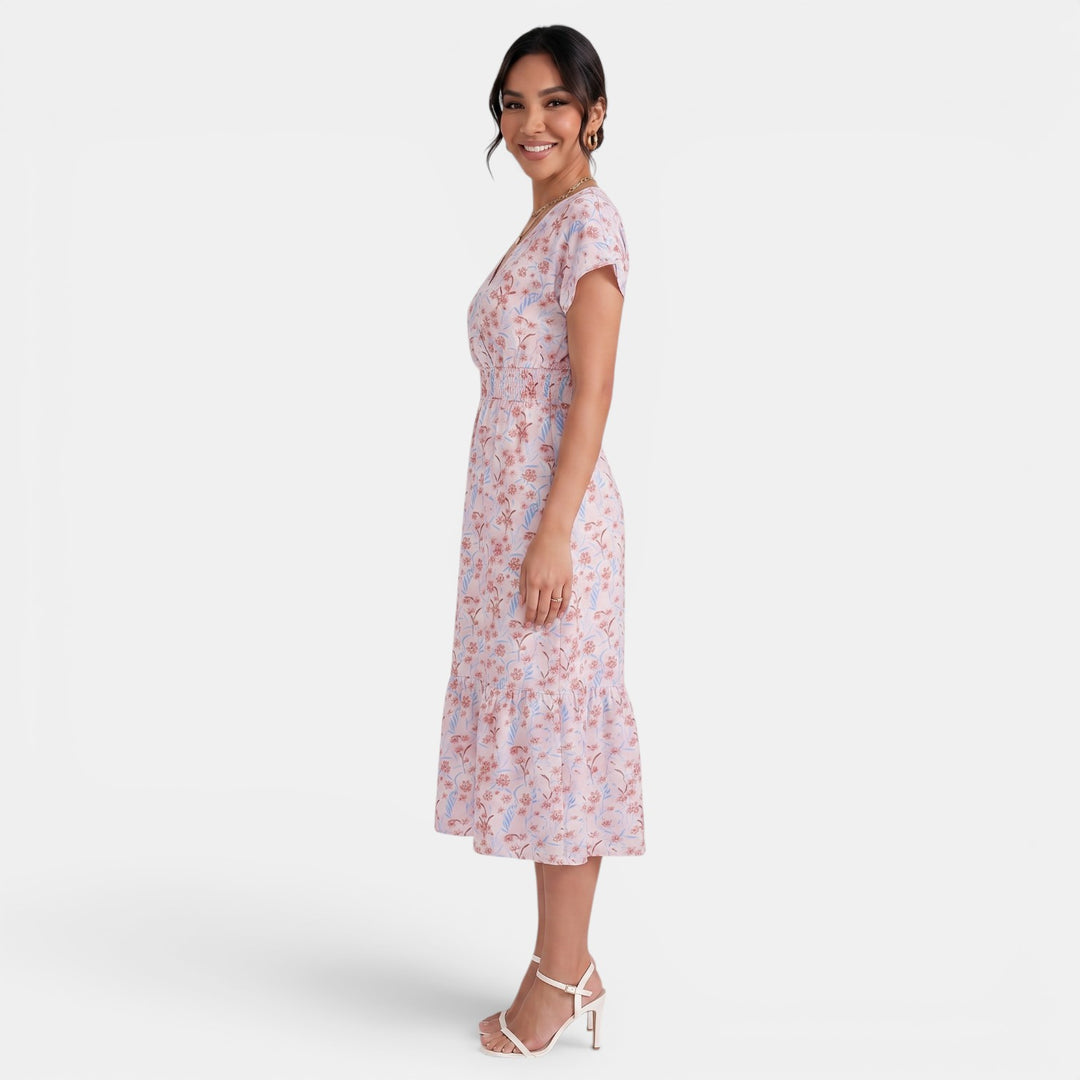 Vestido Midi Floral Mujer Verano