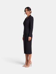 Premium White Women's Midi Blazer Dress